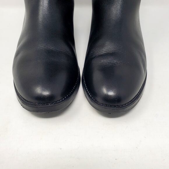 Tory Burch Caitlin Riding Stretch Tall Boot Leather Suede Black 33139 Size 6.5 - Picture 10 of 12